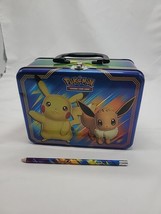 Pokemon 2018 Pikachu Eevee Tin Lunch Box Only (NO CARDS) - £17.20 GBP