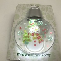 Midwest snowman Christmas ornament light up flashing  ornament/stocking stuff - £10.51 GBP