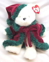 Ty Attic Treasures Klause The Holiday White Teddy Bear 8&quot; Stuffed Animal Toy New - $14.85