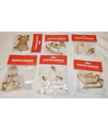 Vintage Frosted Glass Ornaments 3 1/2&quot; x 3&quot; 6 each NIB Rare Snowman Bell... - $355.20 MXN