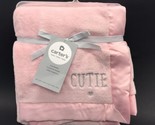 Carter&#39;s Baby Blanket CUTIE Satin Trim Pink Single Layer - £47.17 GBP