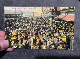 Postcard ~ Atlantic City, New Jersey, Crowded Boardwalk At  Eastertime - 1918 - £7.59 GBP