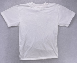 Anvil Blank Shirt Mens Size Medium Made in USA White Tee Vintage 1990&#39;s - £11.64 GBP