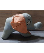 VIntage 1947 Stuffed Vinyl Leather Toy Elephant Dumbo 10x6 Animal - £31.24 GBP