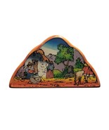 Hand Painted South American Folk Art Wooden Napkin Holder Peru Bolivia - $244.08 MXN