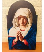 Virgin in Prayer 12&quot; Arched Wood Plaque, New #AB-206 - $455.75 MXN