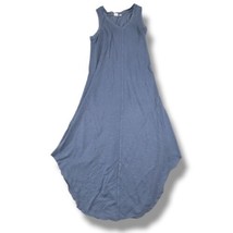 Gap Dress Size XS Womens High-Low Dress A-Line Dress Sleeveless Shirt Dress Blue - £23.51 GBP