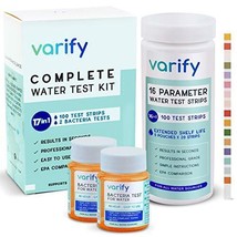Varify 17 in 1 Drinking Water Test Kit - 100 Strips + 2 Bacteria Tester Kits ... - £44.43 GBP