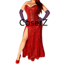 Who Framed Roger Rabbit Jessica Cosplay Costume Jessica Dress with gloves - £109.66 GBP