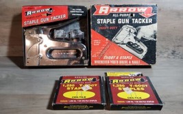 Vintage Arrow T-50 Staple Gun Tacker In Original Box w/ Heavy Duty Plus Staples - $46.42