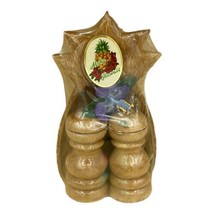 Aloha From Hawaii Wooden Salt Pepper Shakers Made in Philippines - £6.30 GBP