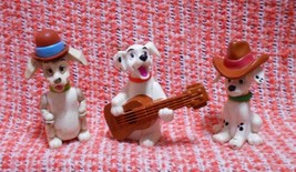Lot of 3: &quot;Singing Cowboy&quot; 101 Dalmations Mc Donald Happy Meal Toy PVC Figures - £11.71 GBP