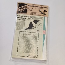 Vintage Wheaties Jack Armstrong Card Kit Model American P-40 Flying Tige... - $4.95