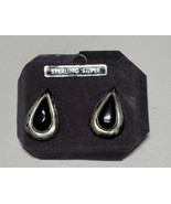 VTG ChaRay 1988 Sterling Silver Black Amethyst Onyx Earrings Set Teardrop - $459.58 MXN
