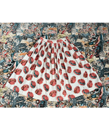 Vtg 1950s White Cotton Skirt XS Novelty Print Pink Boater Hats 25 Waist - $99.25 CAD