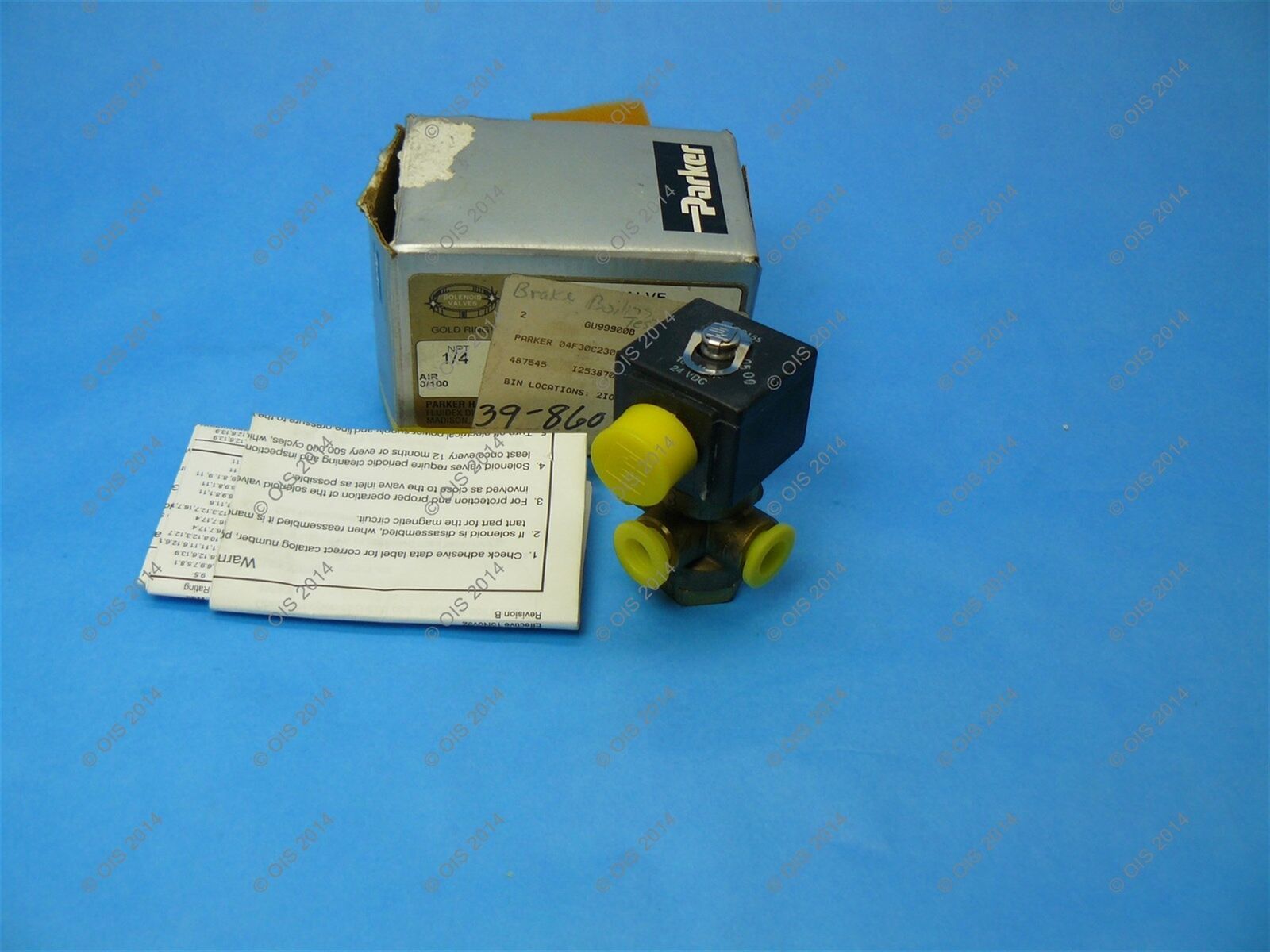 Parker 04F30C2306A1FPH80 Solenoid Valve 3 Way N.C. 1/4 NPT 24 VDC New - $79.99