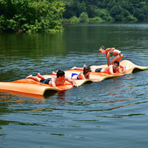 Costway 3-Layer Floating Water Pad 12&#39; x 6&#39; Floating Oasis Foam Mat Orange - $419.99