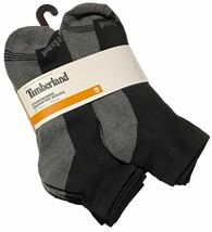 Timberland 10-Pairs Men&#39;s Cushioned Quarter Crew Socks  Black/Gray - $29.69