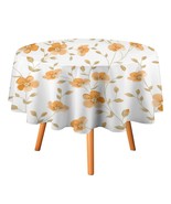 Mondxflaur Yellow Flower Tablecloth Round Kitchen Dining for Table Cover... - $21.93 CAD+