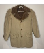 Vintage Sir PENDLETON Camel Wool Sherpa Short Trench 70s Sz Large Read - $92.57