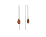 Pear baltic amber threader earrings sterling silver thumb155 crop