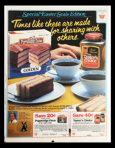 1983 Pepperidge Farm Golden Cake &amp; Folger&#39;s Coffee Circular Coupon Advertisement - £14.16 GBP