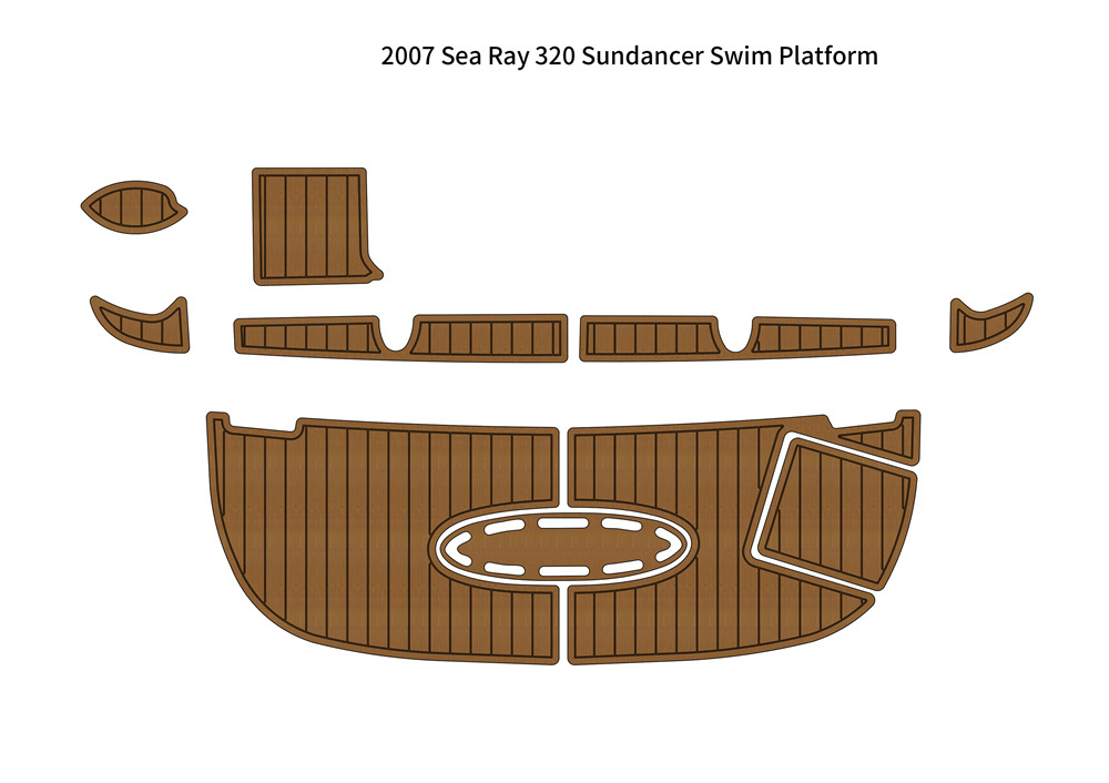 Tapis De Pont EVA Pour Sea Ray 175 Sport (2008) – Plate-forme Et Cockpit