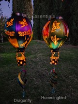 Flickering Solar Metal Hot Air Balloon Spinner, Garden Art, SELECT Style - £36.26 GBP