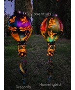 Flickering Solar Metal Hot Air Balloon Spinner, Garden Art, SELECT Style - £36.09 GBP