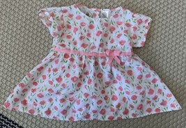Baby Girl Tuti Fruiti Dress Size 6-9 Months White And Pink Flowers SUPER... - $9.49