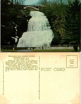 New York(NY) Montour Falls Finger Lakes Chequagah Falls Bridge Vintage Postcard - £7.51 GBP