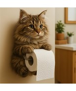 Adorable Cat-Themed Toilet Paper Holder - Wall Mounted Bathroom Tissue D... - $37.11 CAD