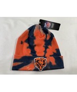 Boy&#39;s Chicago Bears New Cuffed Knit Hat NFL Tie Died Orange Blue with Be... - €10,08 EUR