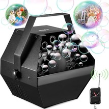 Bubble Machine, Wired And Wireless Remote Control Bubble Blower Machine With Ove - £46.64 GBP