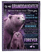 Fun Bears Purple Blanket Gift For Granddaughter Love Grandma Custom Blanket Xmas - £45.46 GBP+