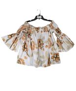 Lauren Conrad Off-Shoulder Boho Peasant Blouse Women&#39;s XL Flare Sleeves ... - $25.00