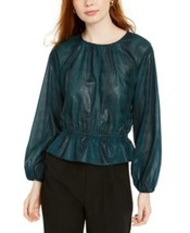 MSRP $89 Rachel Roy Rylee Peplum Top Green Size XS - £22.00 GBP