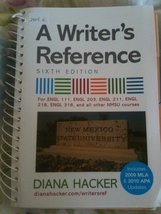 A Writer&#39;s Reference 6th Edition (For ENGL 111, ENGL 203, ENGL 211, ENGL... - $40.00
