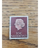 Netherlands Stamp 10c Used Brown Queen Juliana - $2.72 CAD