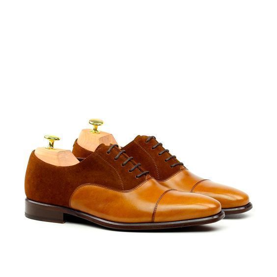 New Handmade Men Two tone formal shoes, Men Brown and Tan dress formal shoes