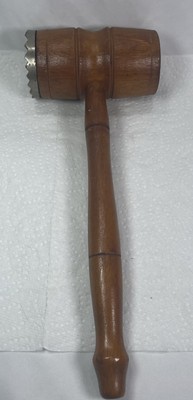 Vintage Wooden Meat Mallet Tenderizer 12 Inch Item image 11