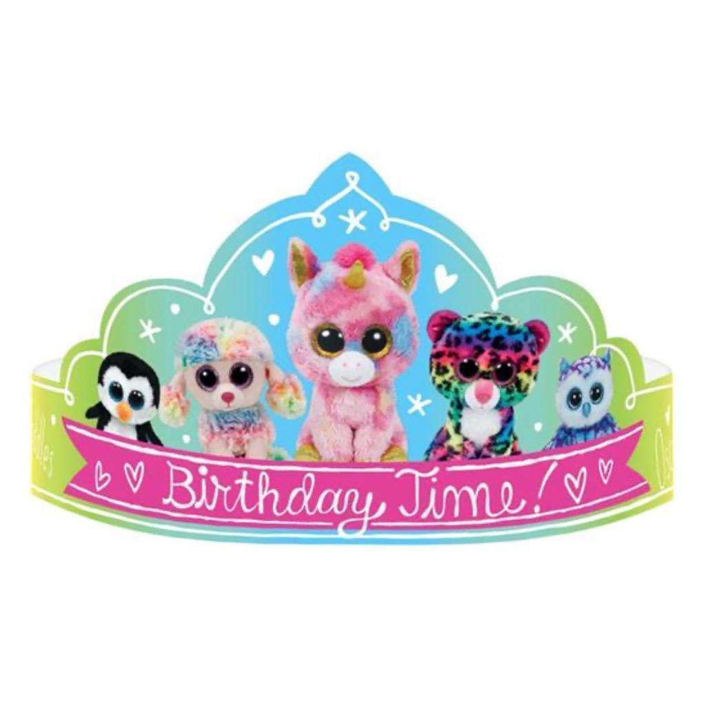 Beanie Boos Paper Tiaras Birthday Party Value Favors Package of 16 New - $6.95