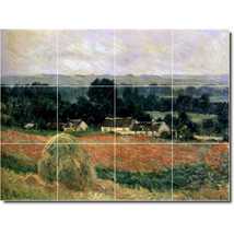 Claude Monet Country Painting Ceramic Tile Mural P06116 - $120.00+
