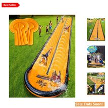 32ft Double Lane Water Slide for Kids &amp; Adults with Splash Pool &amp; Bodybo... - $130.63