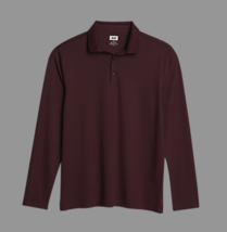 Joseph Abboud Modern Fit Long Sleeve Polo .size:  L  colour:Burgundy - $32.71