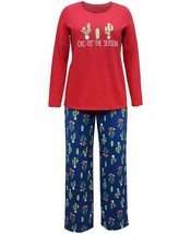 allbrand365 designer Womens Cactus The Season Pajama Set Size S Color Red/Blue - £43.21 GBP