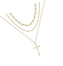 Dainty Layered Choker Necklace, Handmade 14K Gold - £44.07 GBP