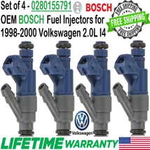 Genuine Bosch 4/Units Fuel Injectors for 1998, 99, 2000 Volkswagen Golf 2.0L I4 - $103.45