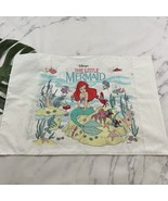Disney The Little Mermaid Vintage Pillowcase White Ariel Movie Logo Cart... - €11,09 EUR