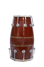 17 Inch Solid Wooden Dark Brown Dholak With Bag Handicraft Classical dho... - £116.92 GBP